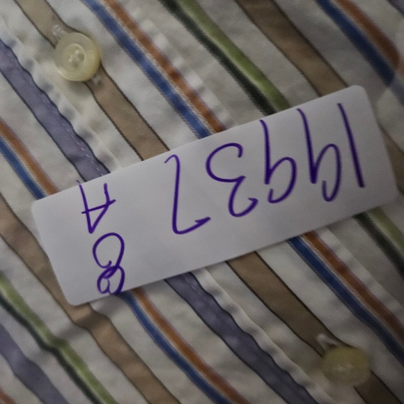 Etro Shirt Mens‎ 39 Button Up Casual Preppy Striped Long Sleeve Milano Italy - Picture 8 of 10